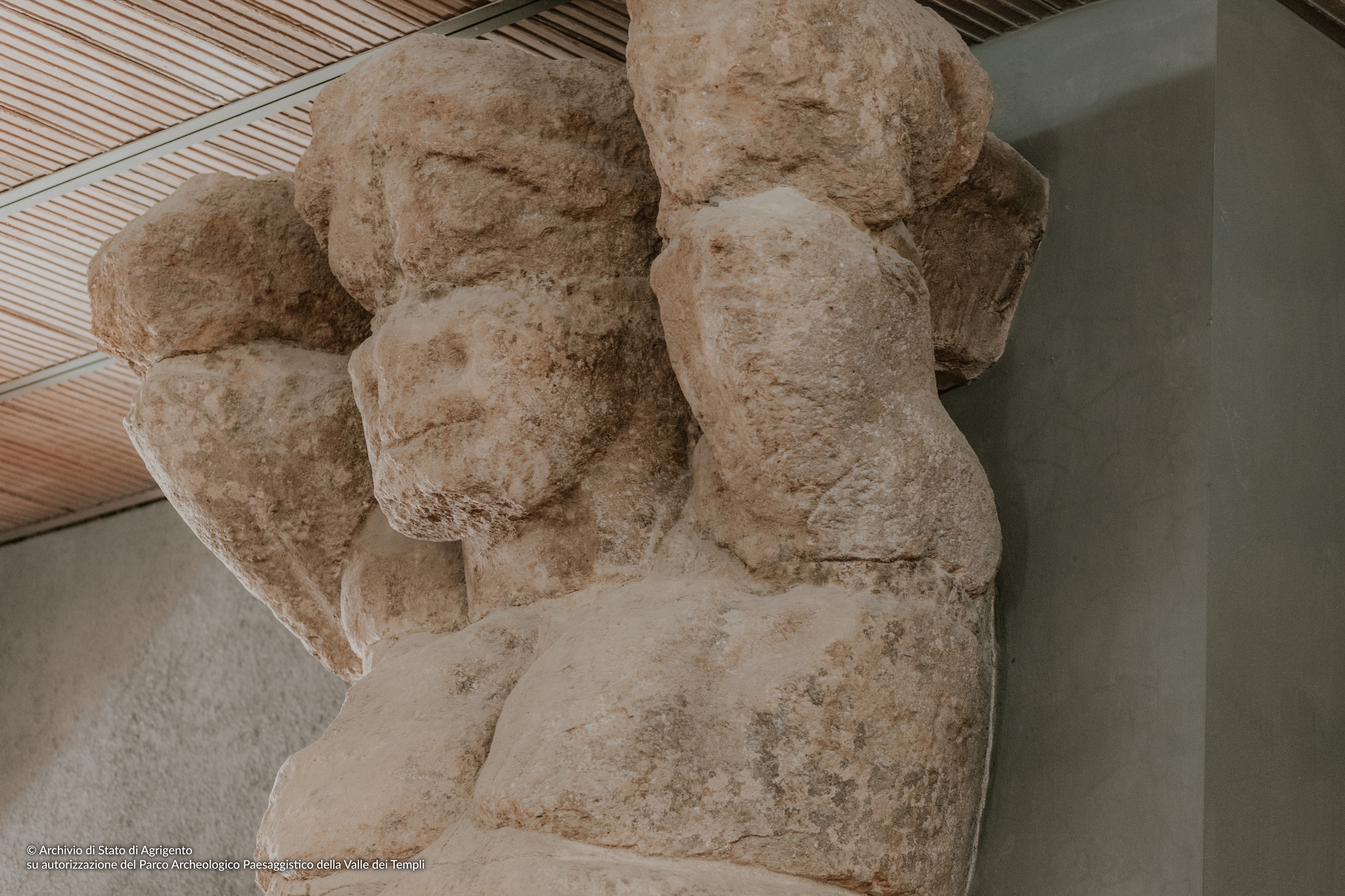 Staute of Giant Telamone in Agrigento